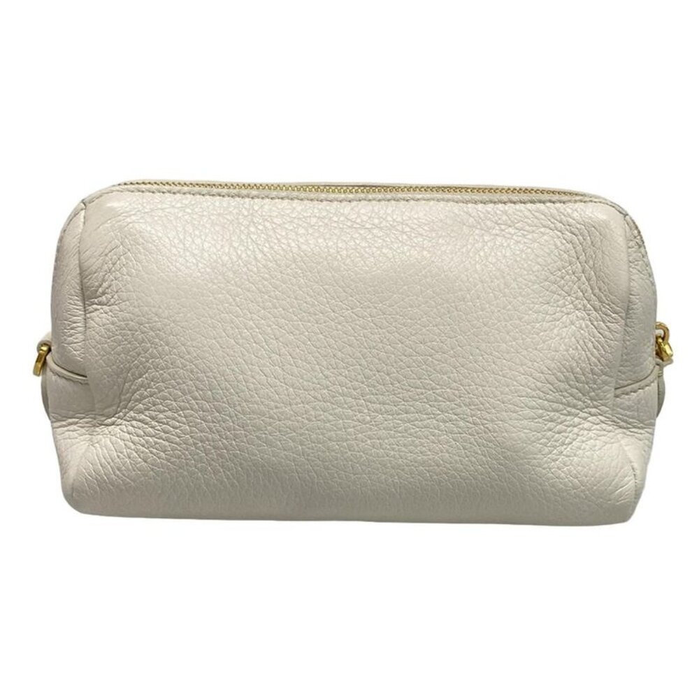 Prada Pouch Light Gray Leather - image 2